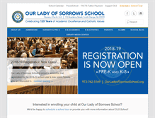 Tablet Screenshot of ourladyofsorrowsschool.org